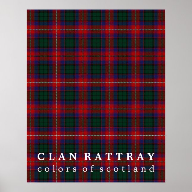 Clan Rattray Colours of Scotland Tartan Poster (Front)