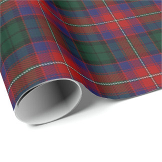 Clan Rattray Red Green Scottish Tartan Wrapping Paper