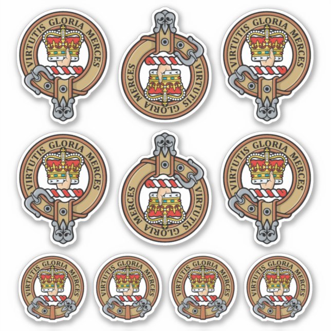 Clan Robertson Crest Sticker Set (Front)