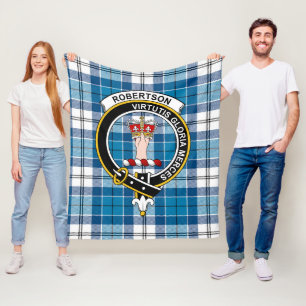 Clan Robertson Tartan Plaid Fleece Blanket