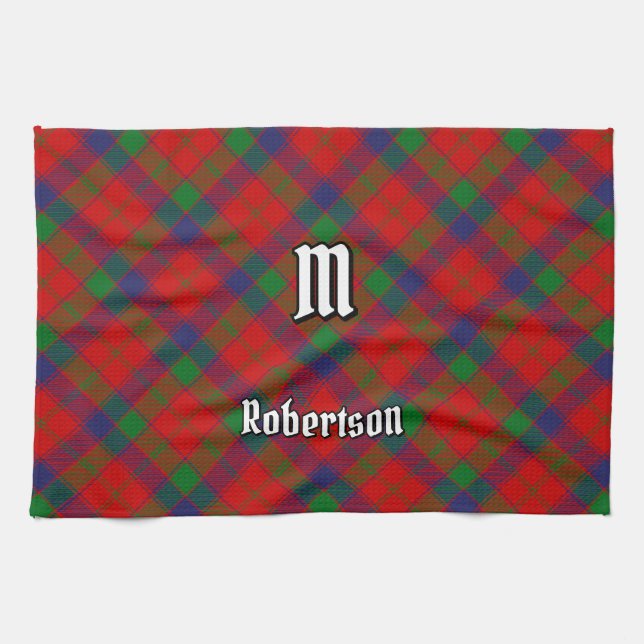 Clan Robertson Tartan Tea Towel (Horizontal)