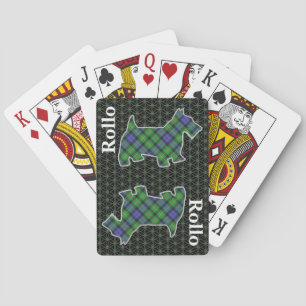 Clan Rollo Tartan Scottish Terrier Edition Playing Cards