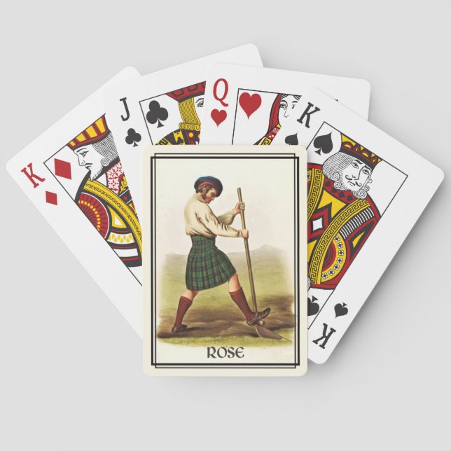 Clan Rose Classic Scotland Bicycle Deck Playing Cards (Back)