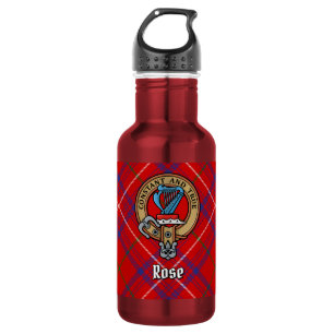 Clan Rose Crest over Tartan 532 Ml Water Bottle