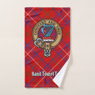 Clan Rose Crest over Tartan Bath Towel Set