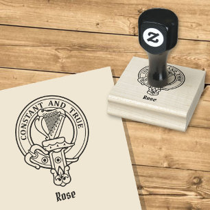 Clan Rose Crest Rubber Stamp