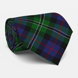 Clan Rose Hunting Tartan Letter R Monogram Tie