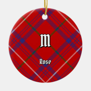 Clan Rose Tartan Ceramic Ornament