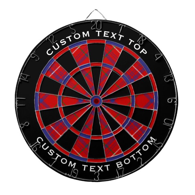 Clan Rose Tartan Dartboard (Front)