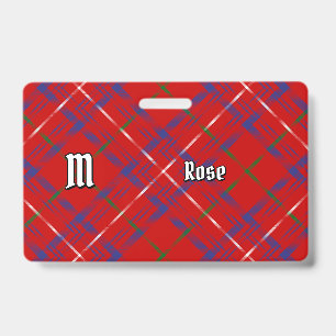 Clan Rose Tartan ID Badge