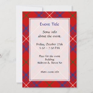 Clan Rose Tartan Invitation