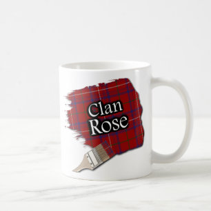 Clan Rose Tartan Paint Brush Cup Mug