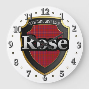 Clan Rose Tartan Scottish Dream Clock