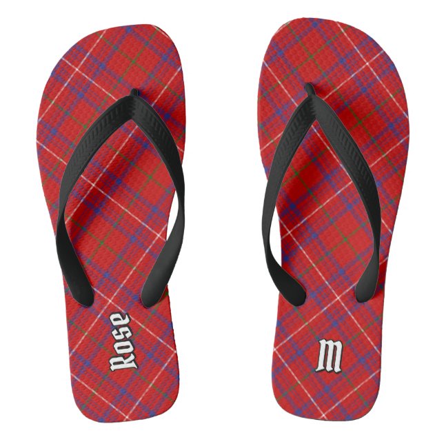 Clan Rose Tartan Thongs (Footbed)