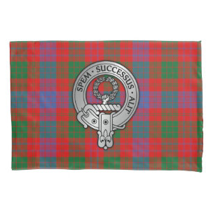 Clan Ross Crest on Tartan Pillow Case