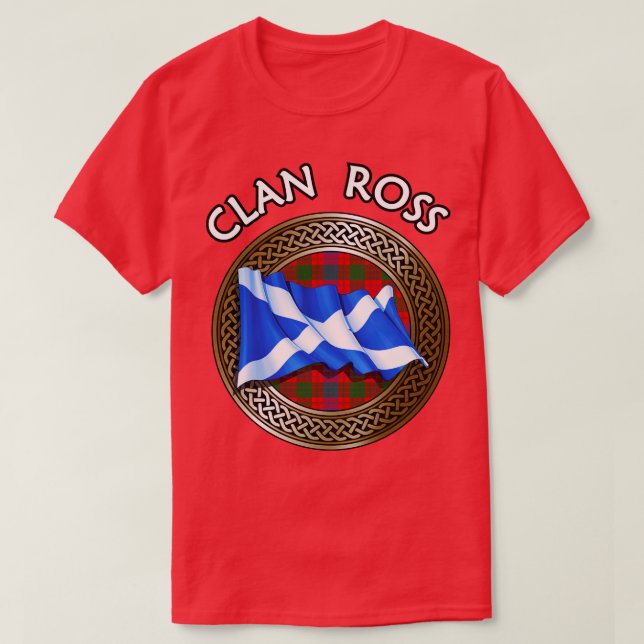 Clan Ross Crest Tartan Knot 1 T-Shirt (Design Front)