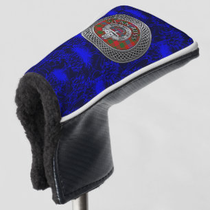 Clan Ross Crest & Tartan Knot Golf Head Cover