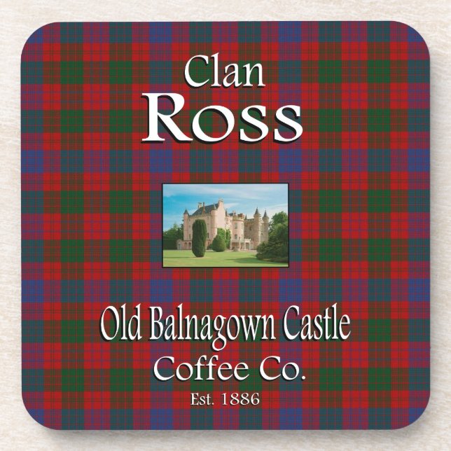 Clan Ross Old Balnagown Castle Coffee Co. Coaster (Front)