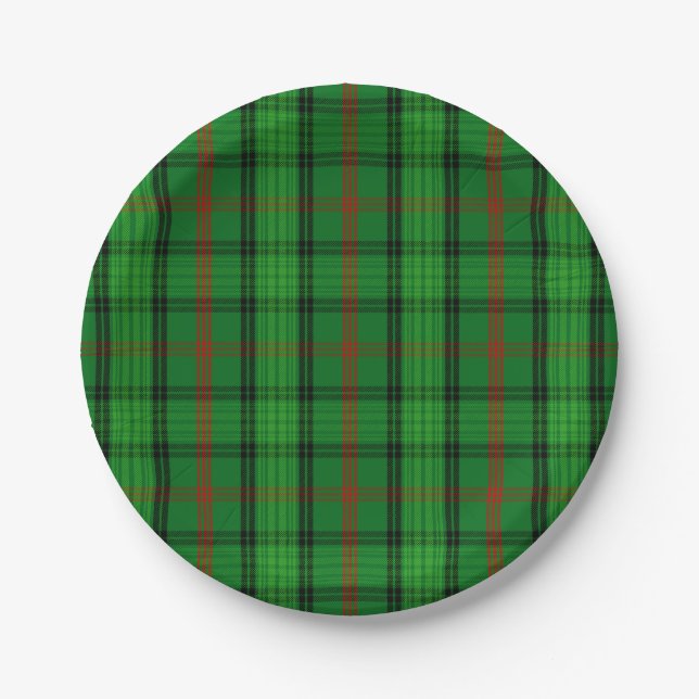 Clan Ross Tartan Paper Plate (Front)