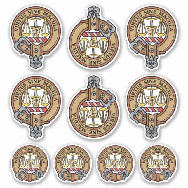 Clan Russell Crest Sticker Set (Front)