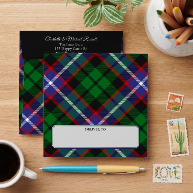 Clan Russell Tartan Envelope (Desk)