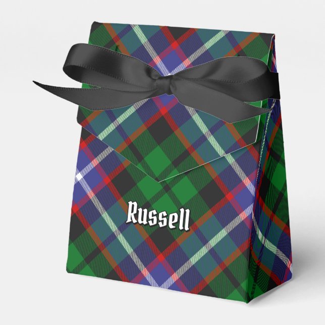 Clan Russell Tartan Favour Box (Front Side)