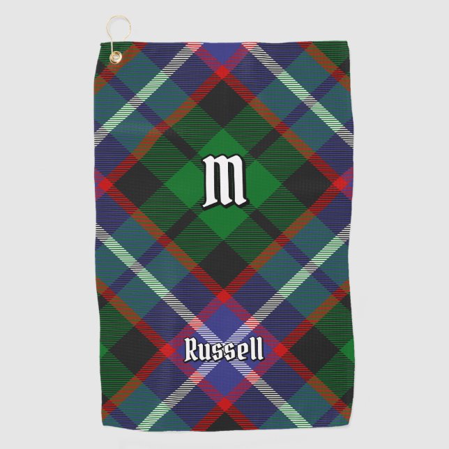 Clan Russell Tartan Golf Towel (Front)