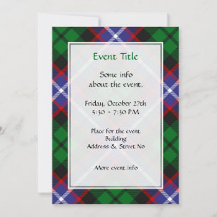 Clan Russell Tartan Invitation