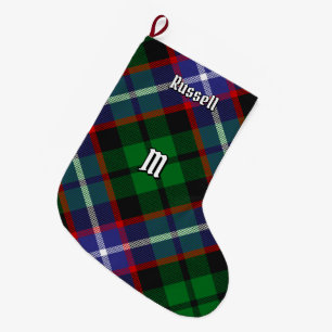 Clan Russell Tartan Large Christmas Stocking