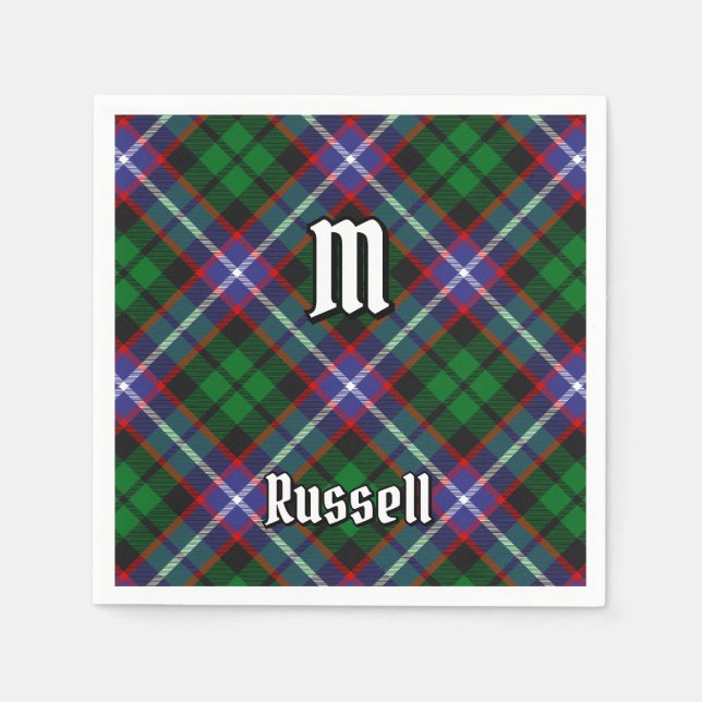 Clan Russell Tartan Napkin (Front)
