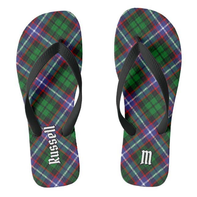 Clan Russell Tartan Thongs (Footbed)