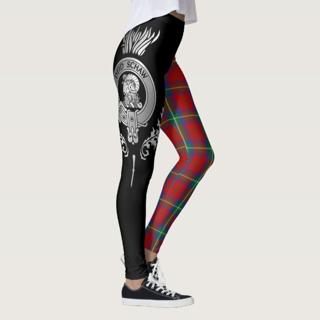 Clan Ruthven Crest & Tartan Leggings (Right)