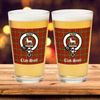Clan Scott Crest Badge & Tartan Customisable