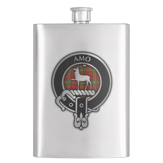 Clan Scott Crest & Tartan Flask (Front)
