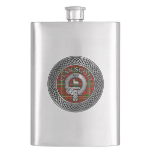 Clan Scott Crest & Tartan Knot Flask