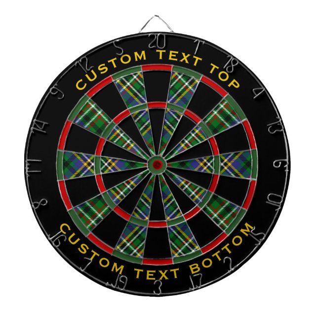 Clan Scott Green Tartan Dart Board (Front)