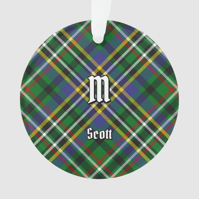 Clan Scott Green Tartan Ornament (Front)