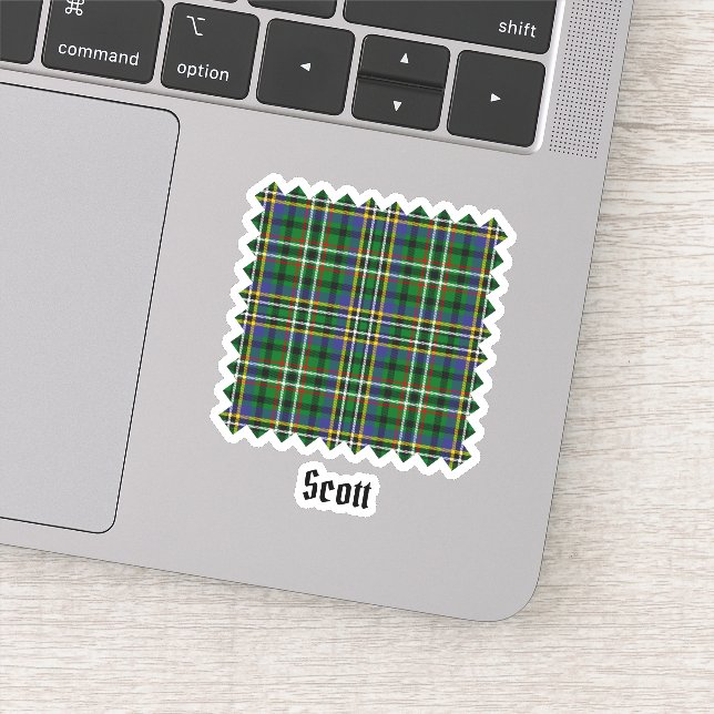 Clan Scott Green Tartan Sticker (Detail)