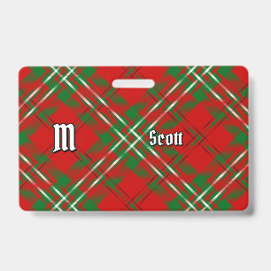 Clan Scott Red Tartan Badge ID Badge