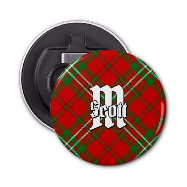 Clan Scott Red Tartan Bottle Opener (Front)