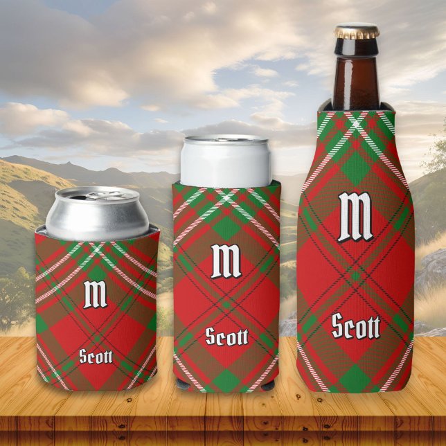 Clan Scott Red Tartan Can Cooler (Creator Uploaded)
