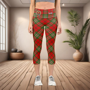Clan Scott Red Tartan Capri Leggings