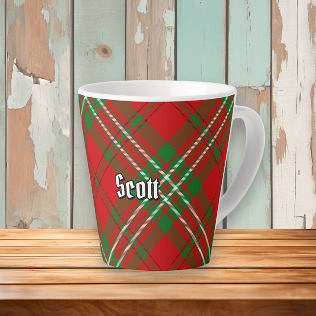 Clan Scott Red Tartan Latte Mug (Creator Uploaded)