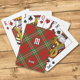 Clan Scott Red Tartan Playing Cards