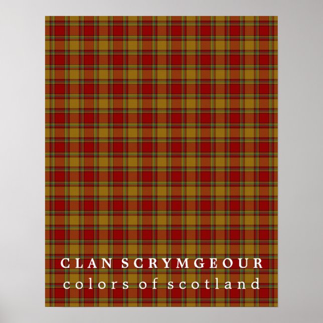 Clan Scrymgeour Colours of Scotland Tartan Poster (Front)