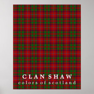 Clan Shaw Colours of Scotland Tartan Poster