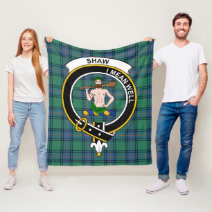 Clan Shaw Of Sauchie Ancient Tartan Plaid Fleece Blanket