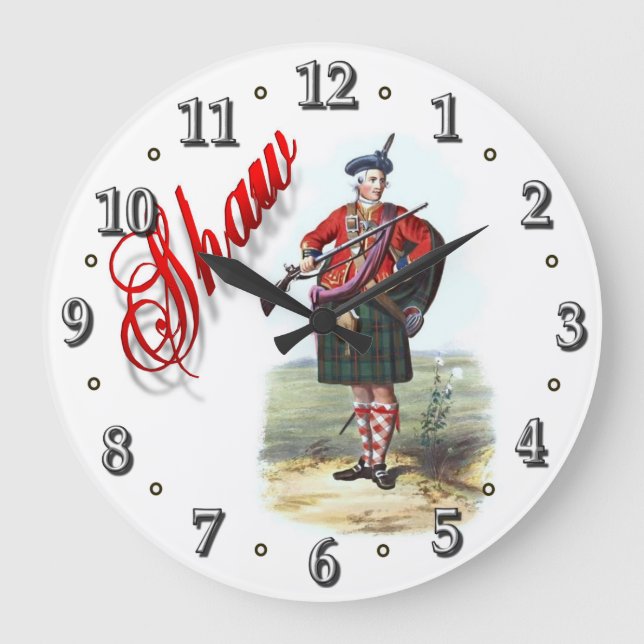 Clan Shaw Scottish Dream Clock (Front)