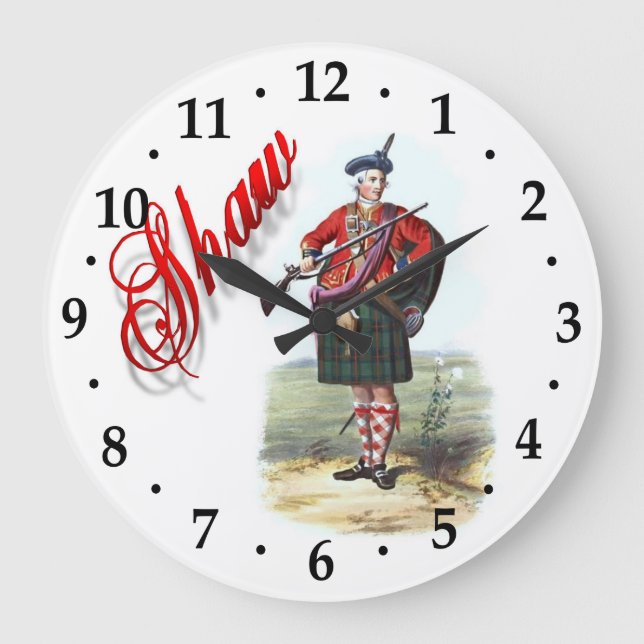 Clan Shaw Scottish Dream Clock (Front)