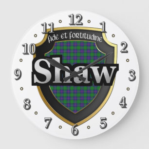 Clan Shaw Tartan Scottish Dream Clock